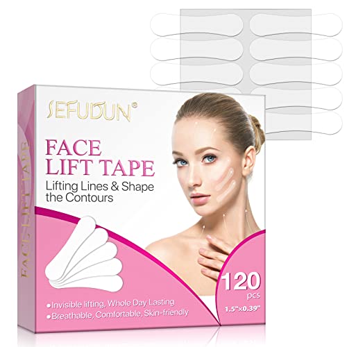 120 stücke Gesicht Lift Bänder Und Bänder Für Frauen Mädchen Make-up Face Lift Tape Unsichtbare Party Make-up Geschenk Face Lift Band Für Hals von FUZYXIH