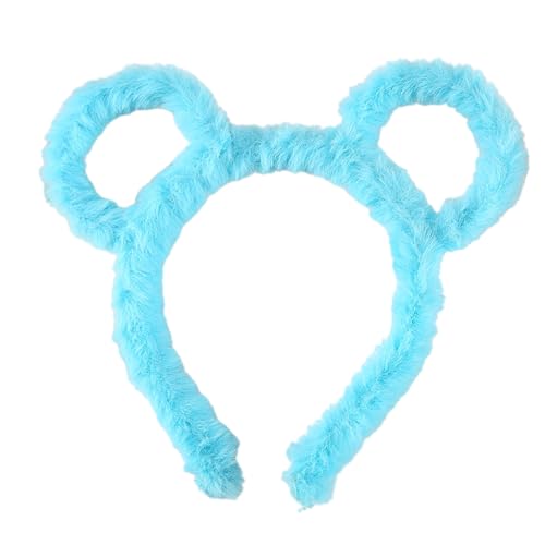 Koreanische Frauen Winter Dicke Plüsch Stirnband Niedliche Runde Maus Bär Ohren Haar Hoop Candy Farbe Make Up Metall Bandana Geschenke Haar Clips Klaue Kleine von FUZYXIH