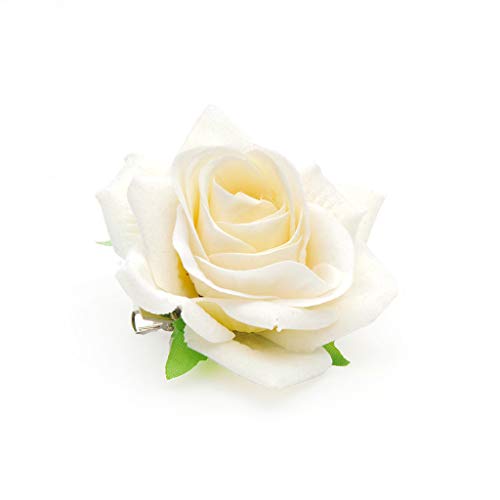 Schöne Haarspangen für Mädchen, rutschfeste Haarspangen, Kinder, niedliche süße Rose, Blume, Broschen, Haarnadeln, 2-in-1, Emaille-Pfanne von FUZYXIH