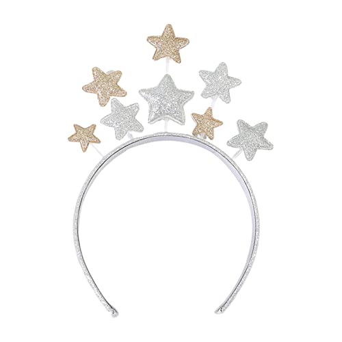 Weihnachts-Haarreifen mit fünfzackigem Stern für Damen, Make-up-Stirnband für Festival-Auftritte, Haar-Accessoires, Weihnachtsgeschenke für Mama und Vater, Weihnachtsgeschenke für Frauen und von FUZYXIH