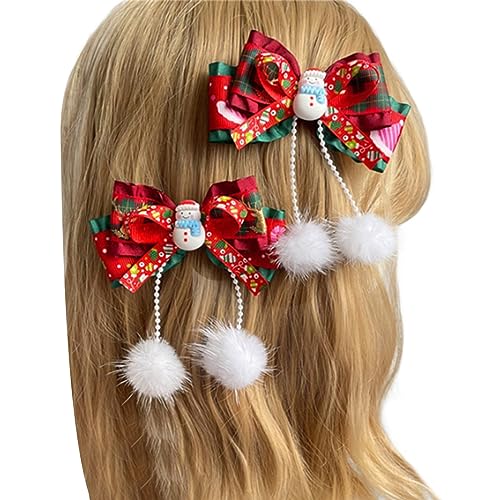 Weihnachts-Haarspange, Hut, hübsch, handgefertigt, Lolitas, Haar-Accessoire mit festlicher Kappe, Muti-Stirnband, Haarschmuck, Lolitas Haarspange von FUZYXIH