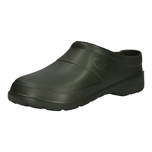 FUZZIO Damen und Herren leichte Eva Clogs Hausschuhe Gartenschuhe Gr. 45, Grün von FUZZIO