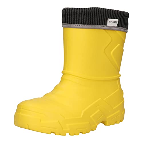 FUZZIO Kinder Jungen Mädchen Gummistiefel Regenschuhe Gelb gr. 27 von FUZZIO