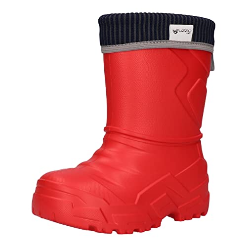 FUZZIO Kinder Jungen Mädchen Gummistiefel Regenschuhe Rot gr. 25 von FUZZIO