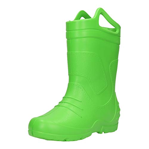 FUZZIO Kinder Kala Griff superleicht Regenschuhe Gummistiefel (Grün, 20/21 EU) von FUZZIO