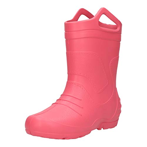 FUZZIO Kinder Kala Griff superleicht Regenschuhe Gummistiefel (Rosa, 20/21 EU) von FUZZIO