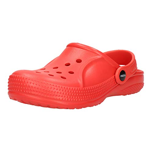 FUZZIO Kinder Kalutki Eva Clogs Latschen (Rot, 28 EU) von FUZZIO