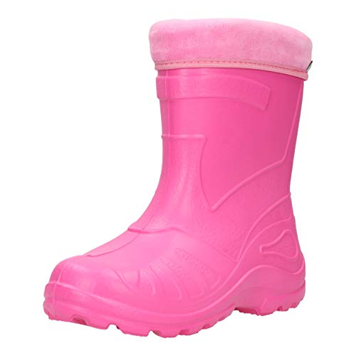 FUZZIO Kinder SeSe Gummistiefel Regenstiefel leichte gefüttert Hellrosa 22 EU von FUZZIO