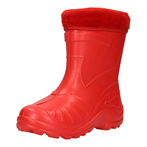 FUZZIO Kinder SeSe Gummistiefel Regenstiefel leichte gefüttert Rot 22 EU von FUZZIO