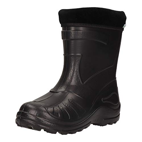 FUZZIO Kinder SeSe Gummistiefel Regenstiefel leichte gefüttert Schwarz 24 EU von FUZZIO