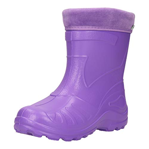 FUZZIO Kinder SeSe Gummistiefel Regenstiefel leichte gefüttert Violett 22 EU von FUZZIO