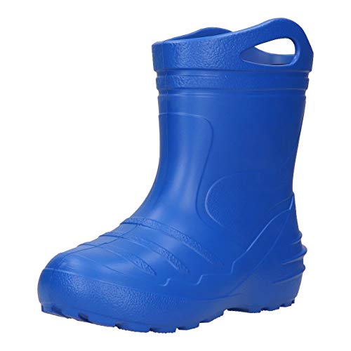 FUZZIO Kinder SeSeGrip Gummistiefel Regenstiefel leichte gefüttert Blau 22 EU von FUZZIO