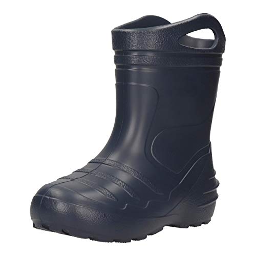 FUZZIO Kinder SeSeGrip Gummistiefel Regenstiefel leichte gefüttert Dunkelblau 27 EU von FUZZIO