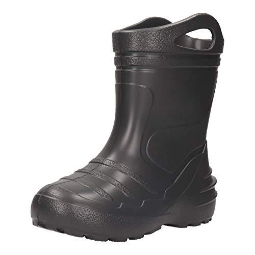 FUZZIO Kinder SeSeGrip Gummistiefel Regenstiefel leichte gefüttert Grau 23 EU von FUZZIO