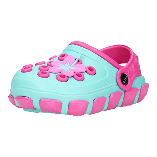 FUZZIO Kinder Sesulki Eva Clogs Latschen Rosa Blau 24/25 von FUZZIO