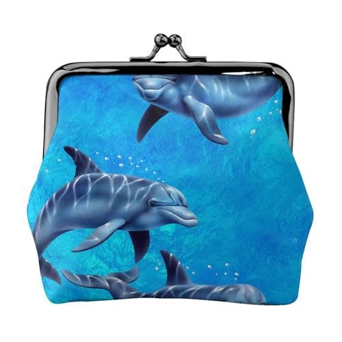 Geldbörse, Geldbörsen, Geldbörse, Kleingeldbeutel, Mini-Geldbörsen für Damen und Mädchen, Delfine von FUkker