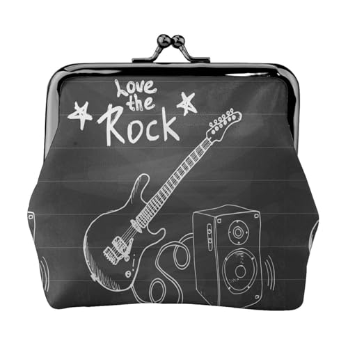 Geldbörse, Geldbörsen, Geldbörse, Kleingeldbeutel, Mini-Geldbörsen für Damen und Mädchen, Gitarre, Liebe, Rock von FUkker