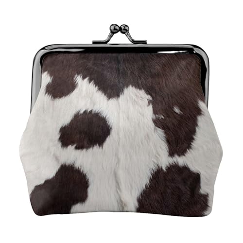 Geldbörse, Geldbörsen, Kleingeldbeutel, Mini-Geldbörsen für Damen und Mädchen, Kuhfell, abstraktes Afrika-Tier, Schwarz von FUkker