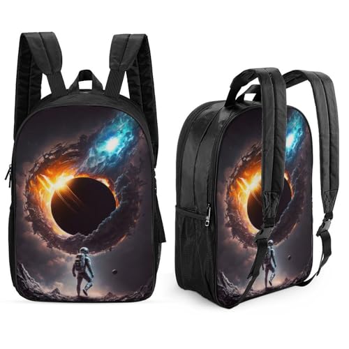 Black Hole 3D-gedruckte Kinder-Schultasche, doppelseitiger Rucksack, modischer Freizeit-Rucksack für Kinder, hohe Kapazität, Reise-Büchertaschen, Rucksack für Kinder, 43,2 cm Black Hole 3D-gedruckte Kinder-Schultasche, doppelseitiger Rucksack, modischer Freizeit-Rucksack für Kinder, hohe Kapazität, Reise-Büchertaschen, Rucksack für Kinder, 43,2 cm von FUmoney