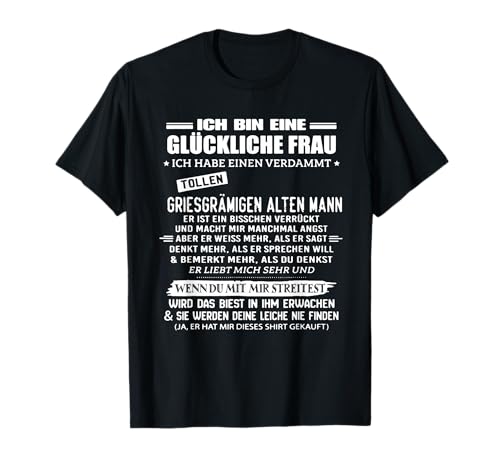 ich bin eine glückliche frau T-Shirt von FUnny saying shirt