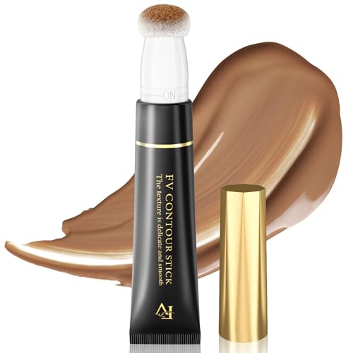 FV Liquid Contour Stick, Creamy Contouring Stick, Contouring Flüssig mit Weichem Kissen-Applikator, Wasserfestes Liquid Bronzer Stick, Konturenstift Make Up für Helle/Mittlere Hauttöne, 13g, Brown von FV