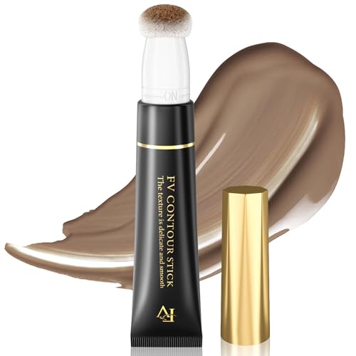 FV Liquid Contour Stick, Smooth Creamy Contouring Stick, Contouring Flüssig mit Weichem Kissen-Applikator, Wasserfestes Konturenstift Gesichts Make Up, Mischbares, für Helle Hauttöne,13g, Grey von FV