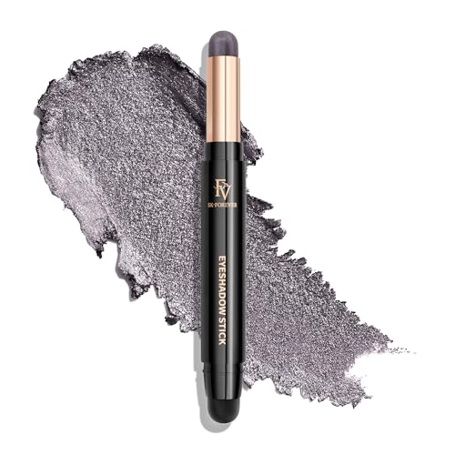 FV Lidschatten Stift, Langanhaltend und Hochpigmentierter Creme Glitzer Lidschatten, Knitterfrei, Wasserfester Eyeshadow Stick mit Shimmer Finish, Smoky Grey Shimmer von FV