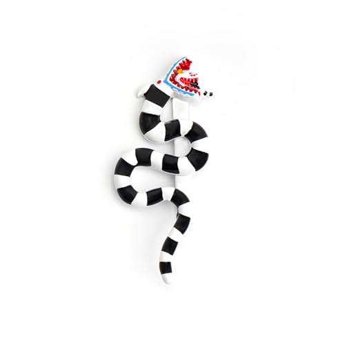 Koralle Schlange Design Haarnadel Thema Frauen Mode Halloween Zubehör Kleid Geschenk (schwarz und weiß) von FVCENT