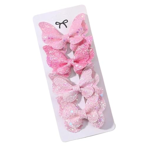 4/5 Stücke Frauen Mädchen Glitter Schmetterling Haar Clip for Kinder Pailletten Bogen Haarnadeln Nette Kopfbedeckungen Trendy Hairgrip Haar Zubehör(Color3) von FVCTGHZ