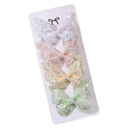 4/5 Stücke Frauen Mädchen Glitter Schmetterling Haar Clip for Kinder Pailletten Bogen Haarnadeln Nette Kopfbedeckungen Trendy Hairgrip Haar Zubehör(Color4) von FVCTGHZ