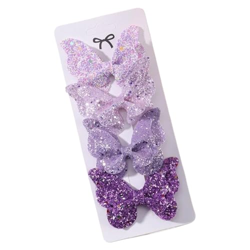 4/5 Stücke Frauen Mädchen Glitter Schmetterling Haar Clip for Kinder Pailletten Bogen Haarnadeln Nette Kopfbedeckungen Trendy Hairgrip Haar Zubehör(Color6) von FVCTGHZ