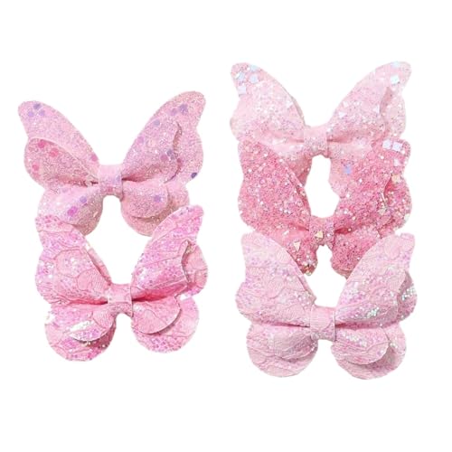 4/5 Stücke Frauen Mädchen Glitter Schmetterling Haar Clip for Kinder Pailletten Bogen Haarnadeln Nette Kopfbedeckungen Trendy Hairgrip Haar Zubehör(Color9) von FVCTGHZ