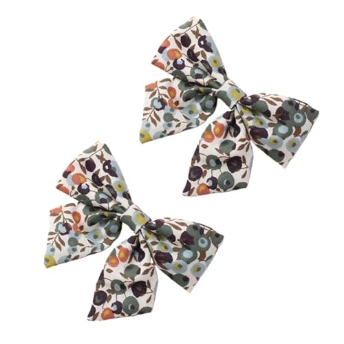 Baby Mädchen Haarspangen Blumendruck Bögen Haarnadel for Kinder Liberty Baumwolle Haarspange Kinder Sommer Haarschmuck 2 Teile/satz(Color2) von FVCTGHZ