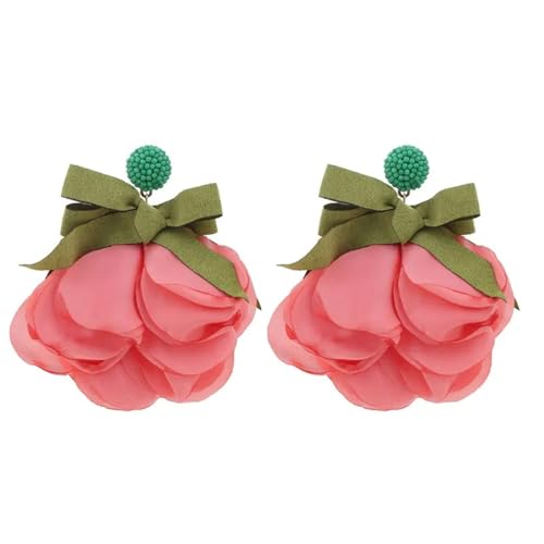 Bohemian Blumen & Bogen Big Baumeln Ohrringe for Frauen Mädchen Trendy Luxus Vintage Fee Hochzeit Partei Schmuck(PINK 1PC) von FVCTGHZ