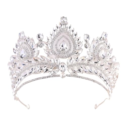 Elegante AB Kristall Krone for Frauen Mädchen Hochzeit Geburtstag Party Luxus Strass Krone Haar Kleid Schmuck(STYLE) von FVCTGHZ