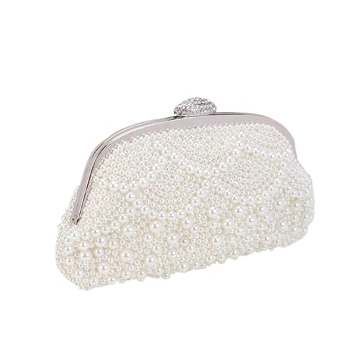 FVCTGHZ Abendtasche Hochzeit Party weibliche Geldbörse Braut Handtasche Abendessen Bankett Luxus helle Frauen Kette(Beige 1PC) von FVCTGHZ