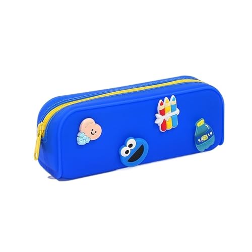 FVCTGHZ Cartoon Silikon Bleistift Fall Student Schreibwaren Große Kapazität Wasserdicht Schule Liefert Mädchen(Blue) von FVCTGHZ
