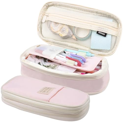FVCTGHZ Federmäppchen mit großer Kapazität, Tasche, Halter, Box for Büro, Studenten, Organizer, Schulschreibwaren(610 Pink) von FVCTGHZ