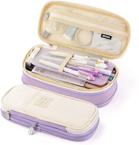 FVCTGHZ Federmäppchen mit großer Kapazität, Tasche, Halter, Box for Büro, Studenten, Organizer, Schulschreibwaren(Purple 1PC) von FVCTGHZ