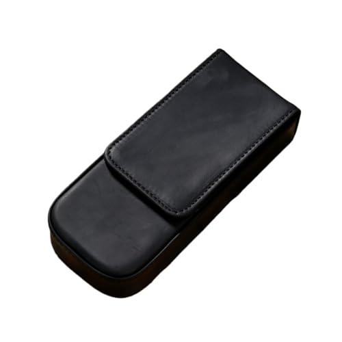 FVCTGHZ Füllfederhalter-Etui aus echtem Leder, Abnehmbarer Tabletthalter for DREI Kugelschreiber, Tintenroller, Bleistifte(Black 1PC) von FVCTGHZ