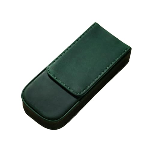 FVCTGHZ Füllfederhalter-Etui aus echtem Leder, Abnehmbarer Tabletthalter for DREI Kugelschreiber, Tintenroller, Bleistifte(Dark Green 1pc) von FVCTGHZ