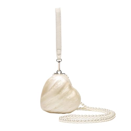 FVCTGHZ Handtasche Schulter Crossbody Tasche Spezielle Form Acryl Shell Clutch Abendtaschen Hochzeit Party Frauen(Little love) von FVCTGHZ