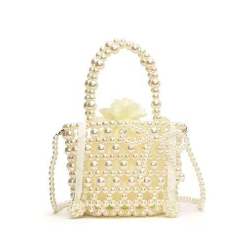 FVCTGHZ Süße Umhängetasche for Mädchen, süßer Perlen-Gemüsekorb, Prinzessinnentaschen for Mädchen, Geldbörsen und Handtaschen(White(big)) von FVCTGHZ