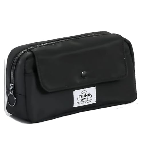 FVCTGHZ Transparentes Federmäppchen mit großer Kapazität, große Kapazität, multifunktionale Design-Schreibwarentasche(Black 1PC) von FVCTGHZ