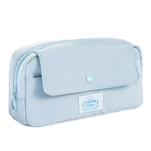 FVCTGHZ Transparentes Federmäppchen mit großer Kapazität, große Kapazität, multifunktionale Design-Schreibwarentasche(Blue 1PC) von FVCTGHZ