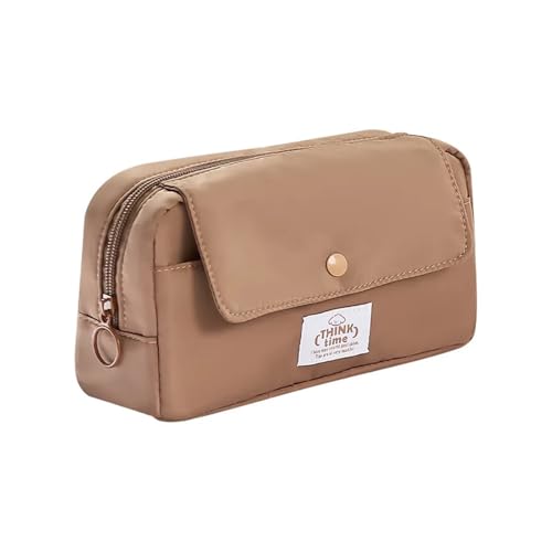 FVCTGHZ Transparentes Federmäppchen mit großer Kapazität, große Kapazität, multifunktionale Design-Schreibwarentasche(Milk Coffee color1pc) von FVCTGHZ