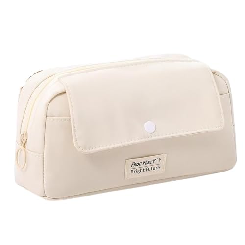 FVCTGHZ Transparentes Federmäppchen mit großer Kapazität, große Kapazität, multifunktionale Design-Schreibwarentasche(White 1pc) von FVCTGHZ