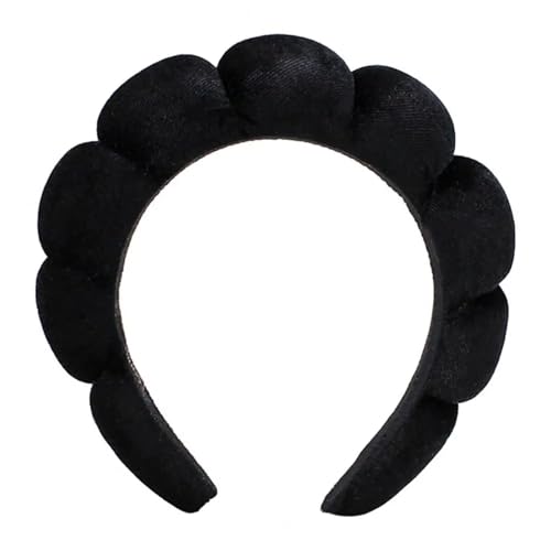 Frauen Stirnband Einfarbig Elastische Puffy Schwamm Kopfbedeckung Haar-fixiert Regelmäßige Fit Bad Waschen Gesicht Haar Hoop Haar Zubehör(Style7) von FVCTGHZ