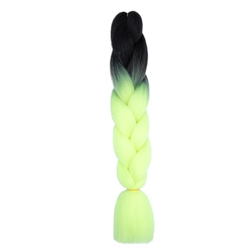 Haar Extensions Zopf Haarteil DIY Jumbo Braids Haarverlängerung 24"100g Synthetische vorgedehnte Box Braids Grau Weiß Schwarz Braun for Kinder Frauen(M) von FVCTGHZ