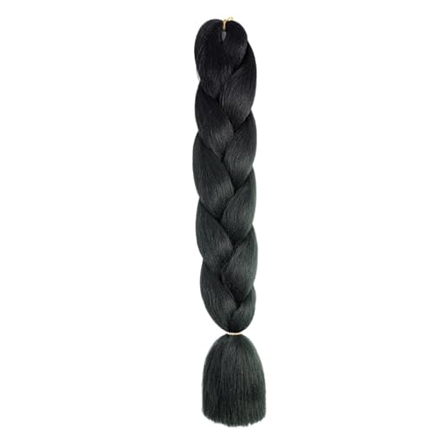 Haar Extensions Zopf Haarteil DIY Jumbo Braids Haarverlängerung 24"100g Synthetische vorgedehnte Box Braids Grau Weiß Schwarz Braun for Kinder Frauen(O) von FVCTGHZ